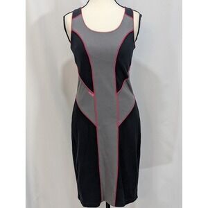 Ryka Athletic Dress Built In Bra Black Gray Pink Sleeveless Stretch Small